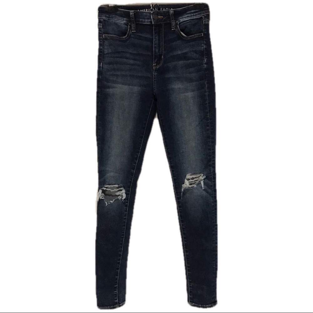 AE Super Hi-rise Next Level Stretch Ripped Jegging